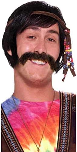Forum Novelties Hippie Moustache - Dark Brown