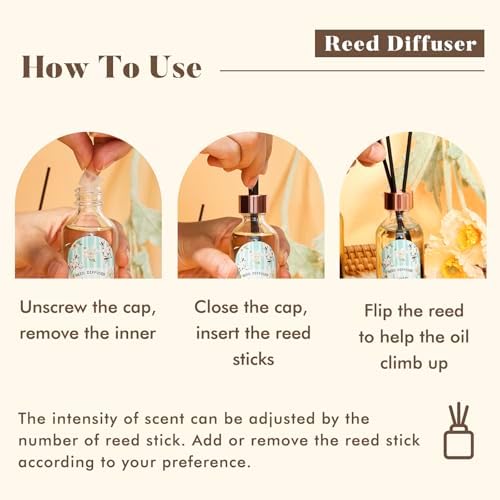 Linen Vanilla Citrus Reed Diffuser Set of 3