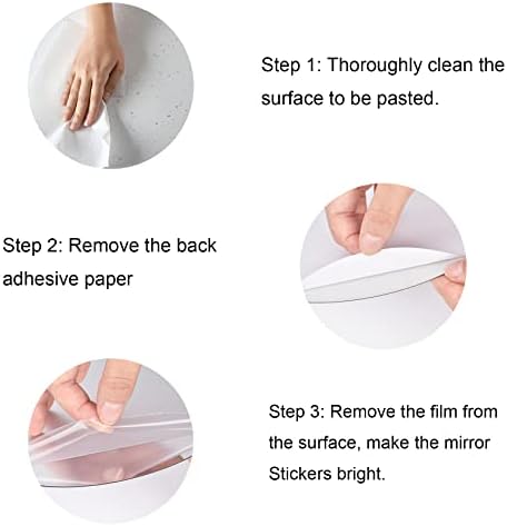 5 Pcs Moon Phase Acrylic Wall Mirror Stickers