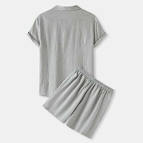 Men Summer Lightweight Graphic T-Shirt and Shorts Set