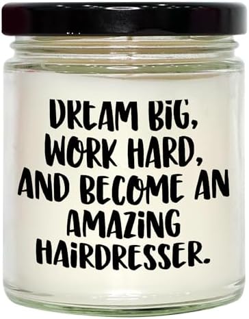 Vanilla Soy Candle for Hairdresser 9oz Jar