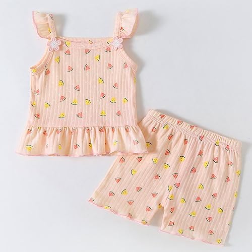 Soft Floral Baby Girl Vest Shorts Outfit Set