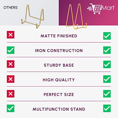 VOHMART 2 Pack 6 Inch Black Metal Plate Stands