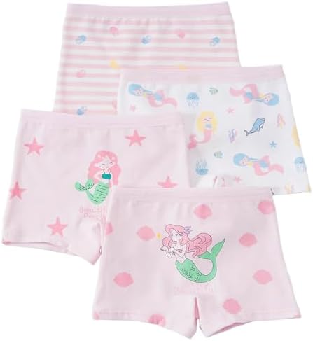 CHUNG Girls Cotton Boyshorts 4 Pack Soft Breathable Underwear