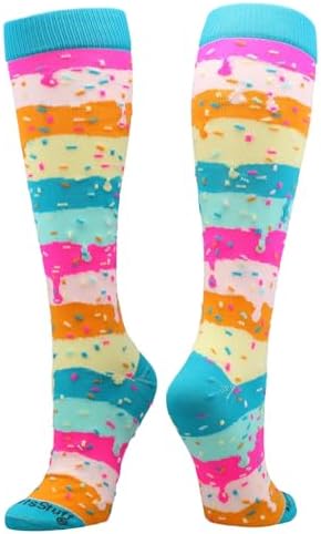 MadSportsStuff Rainbow Sprinkles Socks for Soccer Softball