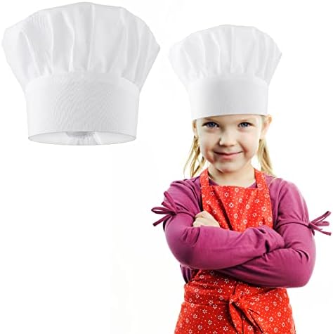 Lusofie Adjustable White Chef Hat for Adults and Kids