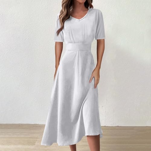 Womens 2024 Boho Maxi Dress V-Neck Summer Party Dress
