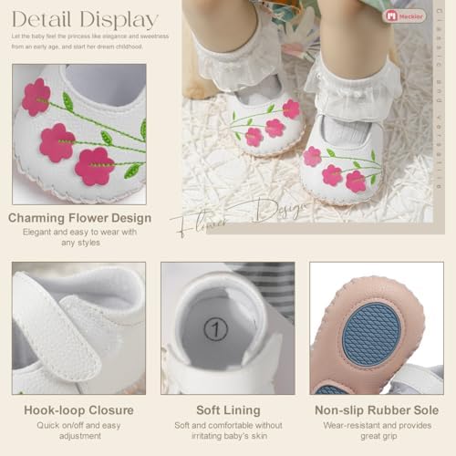Meckior Toddler Soft PU Princess Flats for Boys Girls