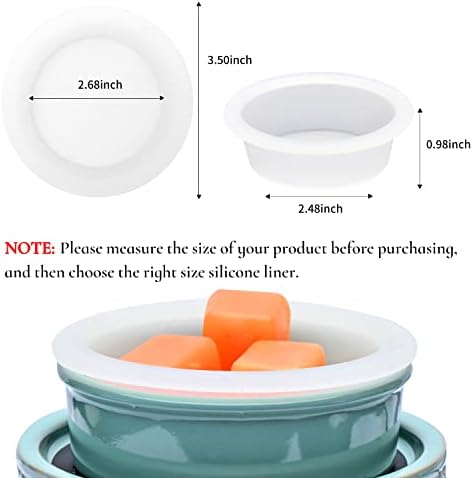 ASAWASA 2 Pcs Silicone Liners for Wax Warmer - Medium Size