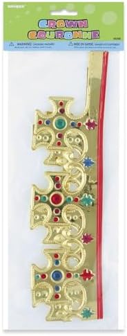 Unique Gold Plastic King Crown - One Size 1
