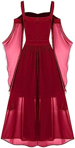 Gothic Halloween Dress for Women with High Waist and Off Shoulder Sleeve