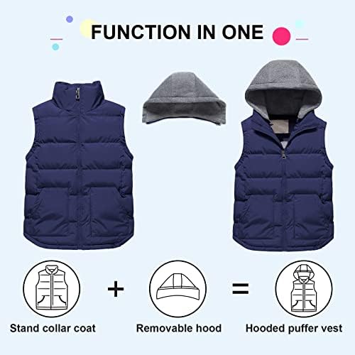 Pursky Warm Puffer Vest Coat for Kids 6-14Y
