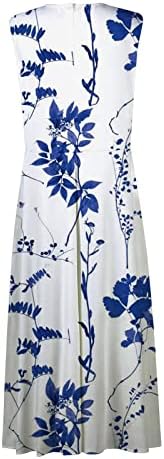 Womens Summer Maxi Dress Floral Print A Line Swing