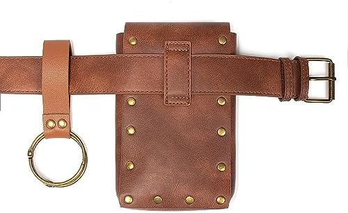 SUMGOGO Steampunk Belt Pouch Medieval Bag with Leather Strap