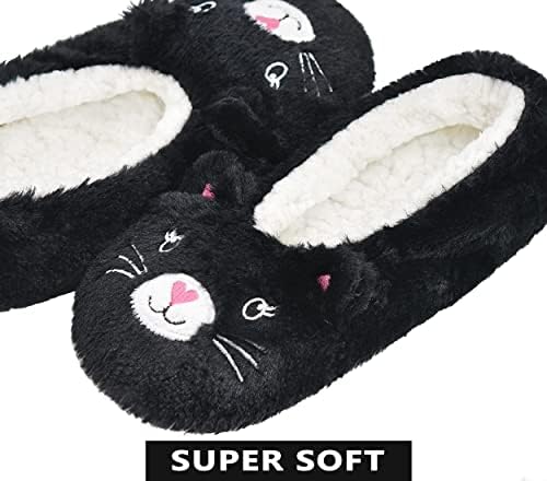 Cute Fuzzy Panda Bros Slippers With Non-Slip Grippers