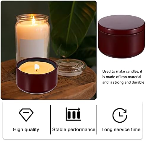 12Pcs Round Candle Tins Jar for DIY Crafts and Storage