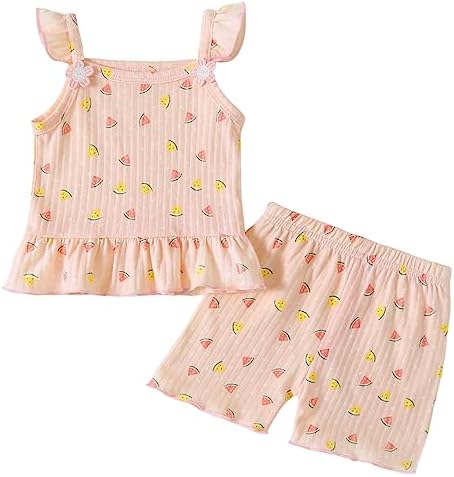Soft Floral Baby Girl Vest Shorts Outfit Set