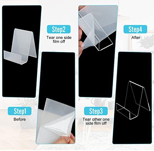 10 Pack Clear Acrylic Easel Stand - Multipurpose Display Holder