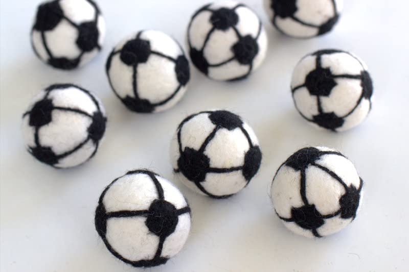 Matthew Mae Soccer Ball Felted Wool Set of 3 or 5