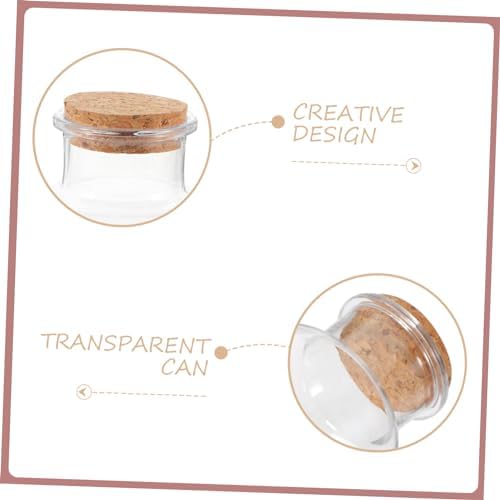 Ciieeo 4pcs Wood Cutouts Decorative Bottles with Lids