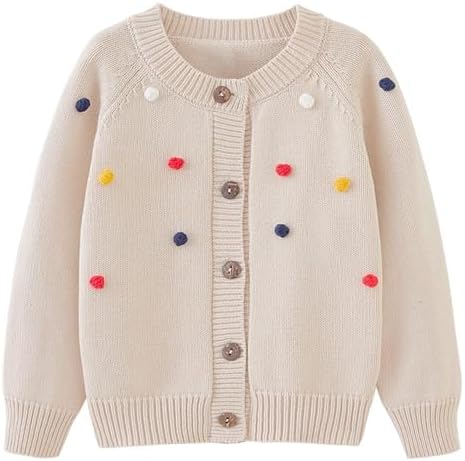 Baby and Toddler Cable Knit Cardigan Sweater for Girls