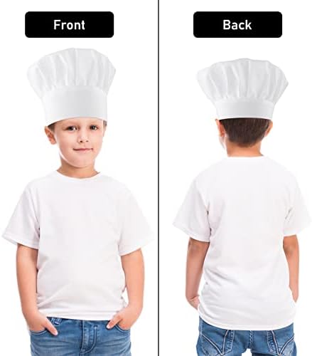 Lusofie Adjustable White Chef Hat for Adults and Kids