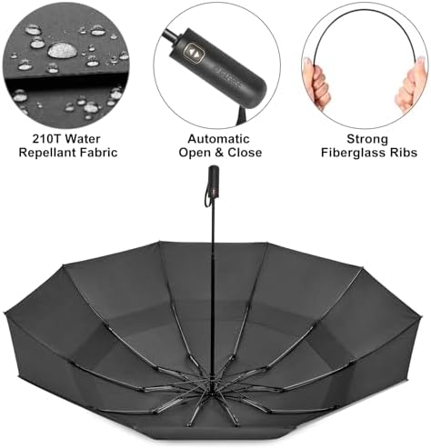 G4Free 62 Inch Double Canopy Folding Golf Umbrella