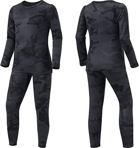 TSLA Kids Thermal Underwear Set Soft Fleece Long Johns for Winter