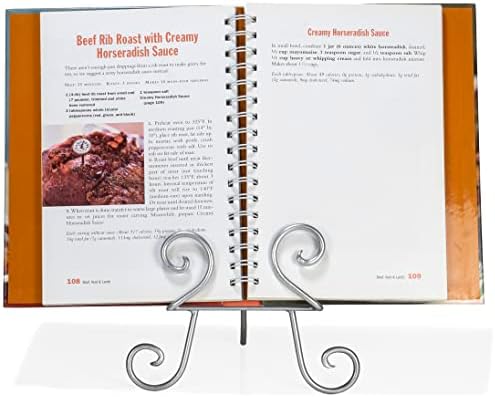 Red Co 11 Tall Curved Scroll Metal Easel Stand Silver