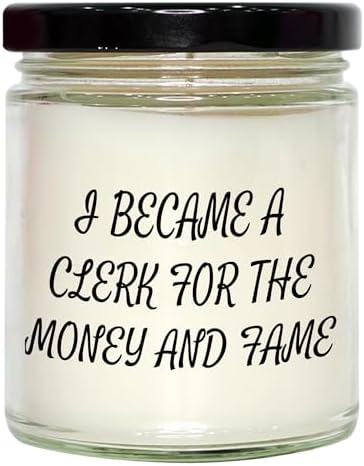 Vanilla Soy Candle for Clerks - Unique Valentines Gift