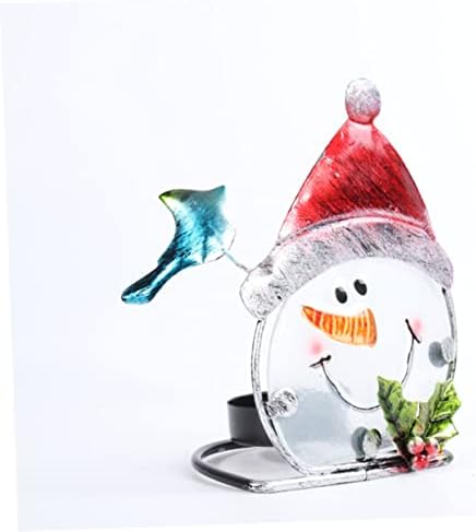 GOOHOCHY 1Pc Snowman Candlestick Holder for Christmas