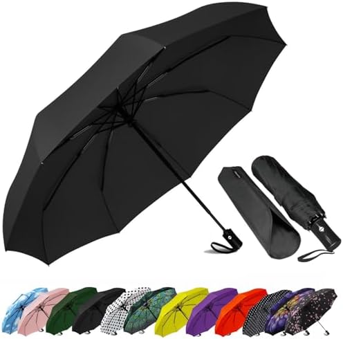 SIEPASA Compact Travel Umbrella - Windproof Auto OpenClose