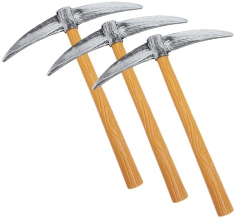 3pcs Brown Foam Shovel Costume Props Fake Tool Halloween Accessories