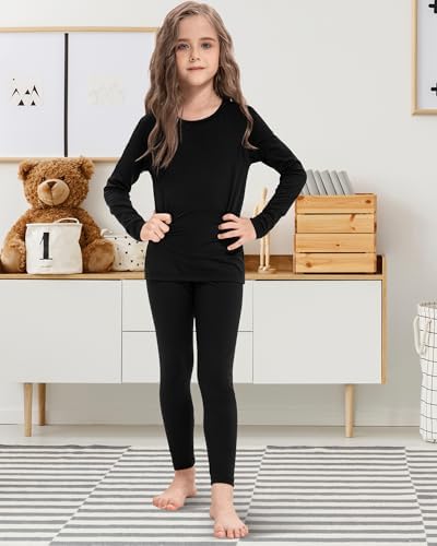 Silkfly 2 Pack Girls Winter Thermal Underwear Set 1