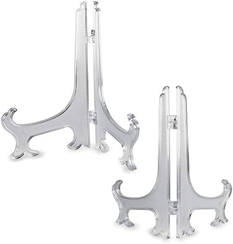 Super Z Outlet Clear Plastic Easels Display Stand 85 Inch 12 Pack