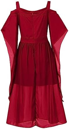 Gothic Halloween Dress for Women with High Waist and Off Shoulder Sleeve