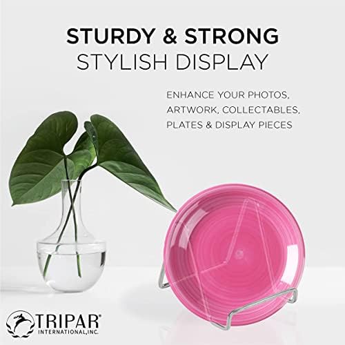 TRIPAR 6-Pack 4-Inch Metal Square Book Holder Stand