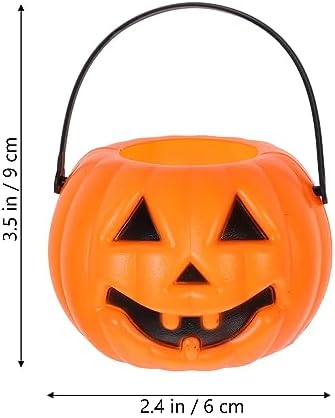 NUOBESTY 8Pcs Mini Halloween Pumpkin Lantern Bucket