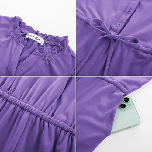 GRACE KARIN Girls Jumpsuit with Ruffle Sleeves