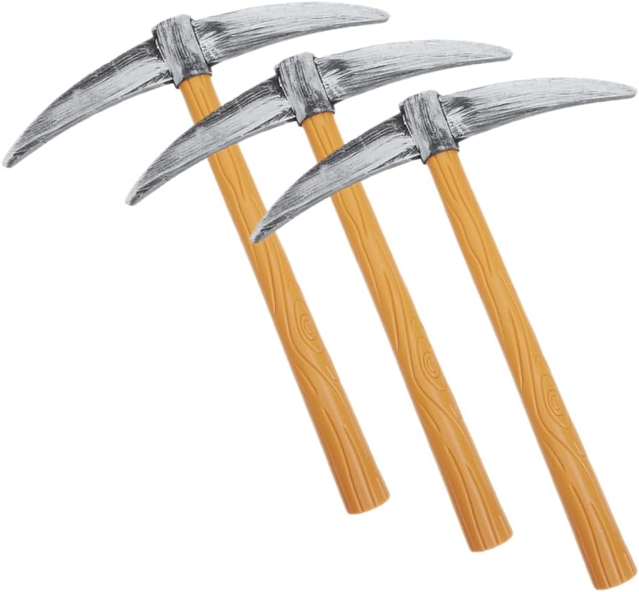 3pcs Brown Foam Shovel Costume Props Fake Tool Halloween Accessories