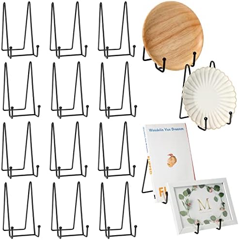 Mixweer 12 Pcs 6 Inch Black Picture Easel Stand