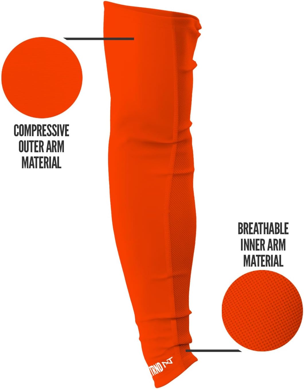 Nxtrnd Air-TEK Arm Sleeves for Men - Pair Breathable Compression Arm Sleeves