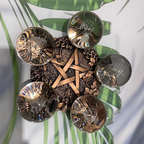 VSPDVO Star Candle Holder Pentacle Altar Tray