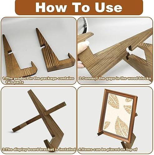 CANIPHA Wooden Display Stand for Cookbook Photo Plate Decorations