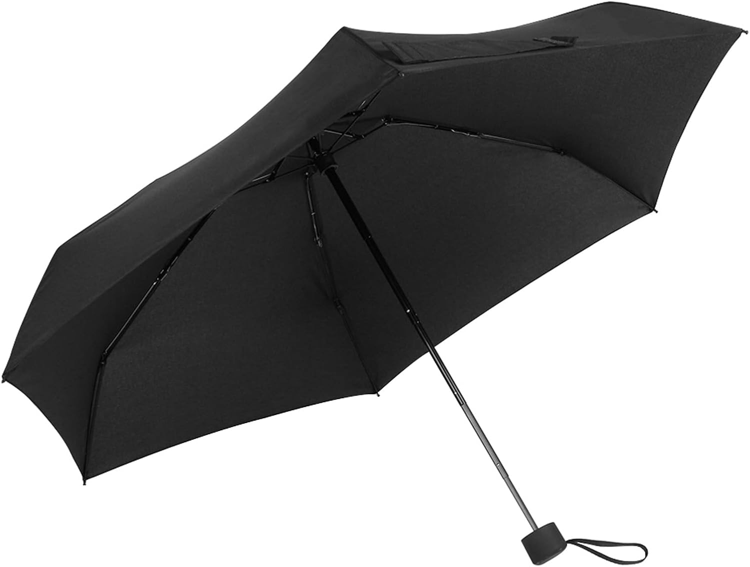 GAOYAING Compact Travel Umbrella Black 34 Inches