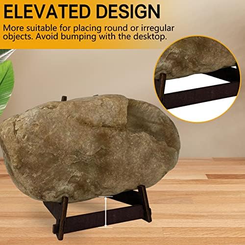 COLOOFO 8 Inch Plate Stand Wooden Easel Display Stand
