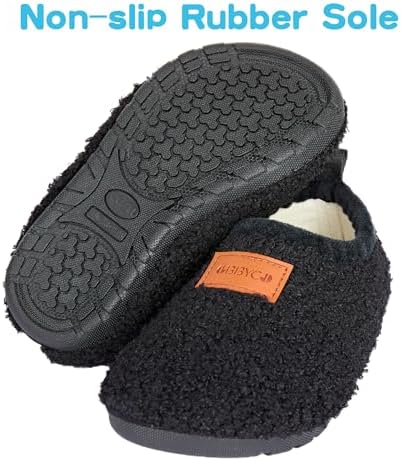 OBBYCO Kids House Slippers Cozy Lightweight Non-Slip for Infant Boys Girls