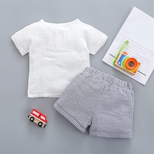 Newborn Baby Unisex Striped Shorts Set 2025