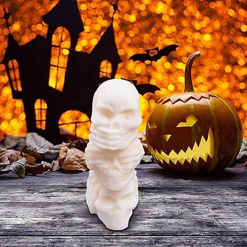 Decorhome Skull Silicone Candle Mold Gothic Stacking Design