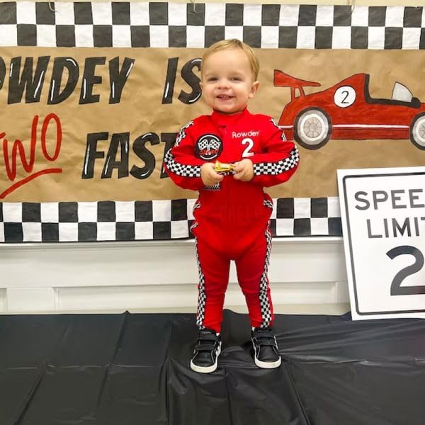 Personalized Baby Racer Jumpsuit with Name and Number